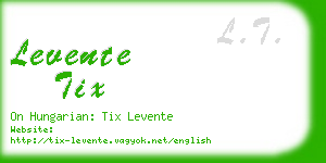 levente tix business card